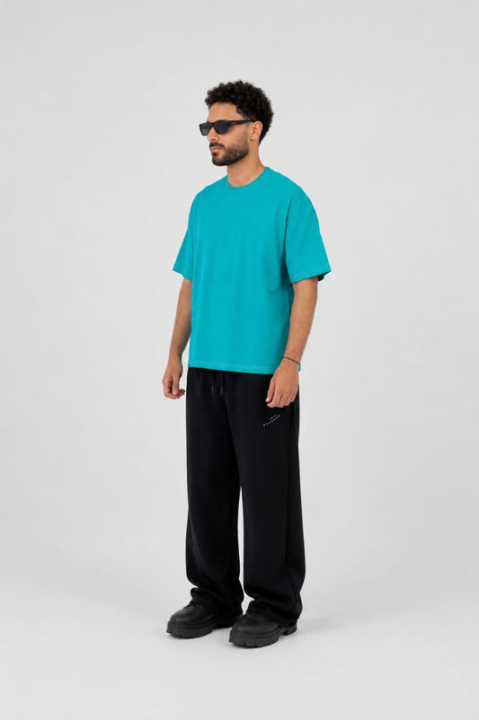 Wild Bloom Boxy Fit Tee - Teal