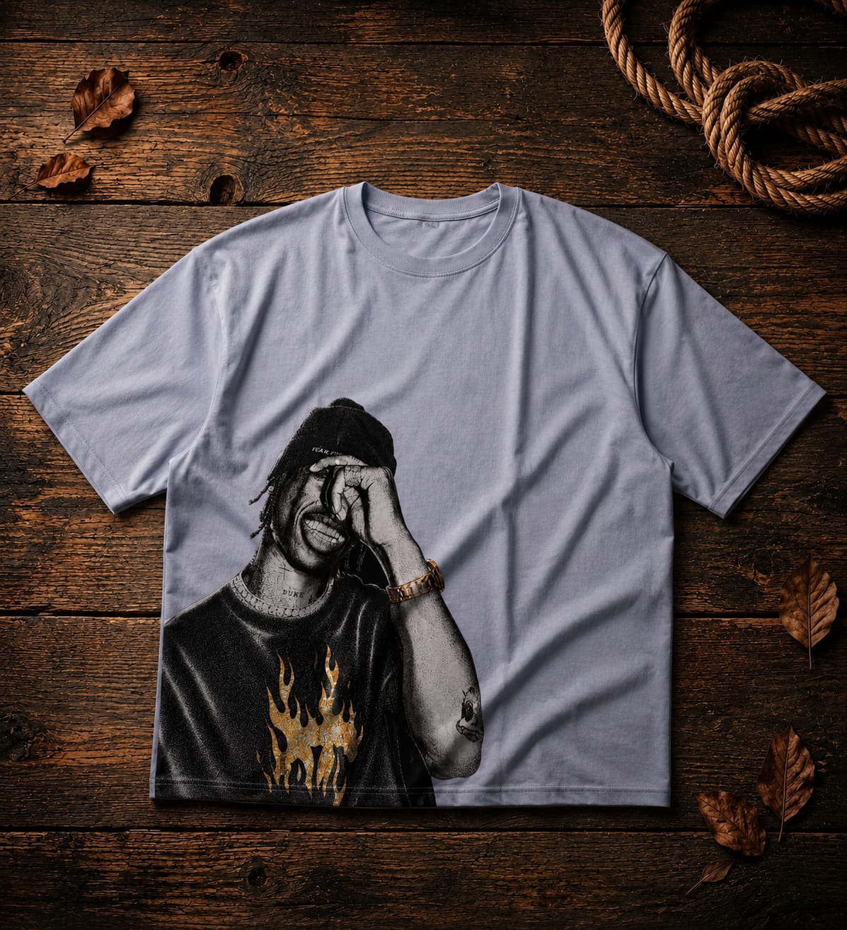 La Flame Boxy Fit Tee - White