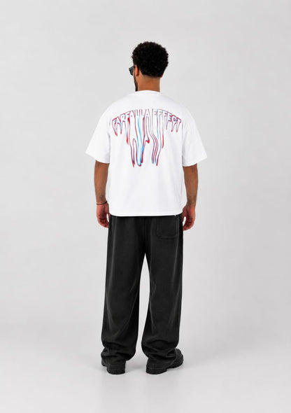 Farfalla Effect Boxy Fit Tee - White