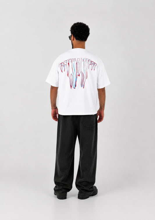 Farfalla Effect Boxy Fit Tee - White
