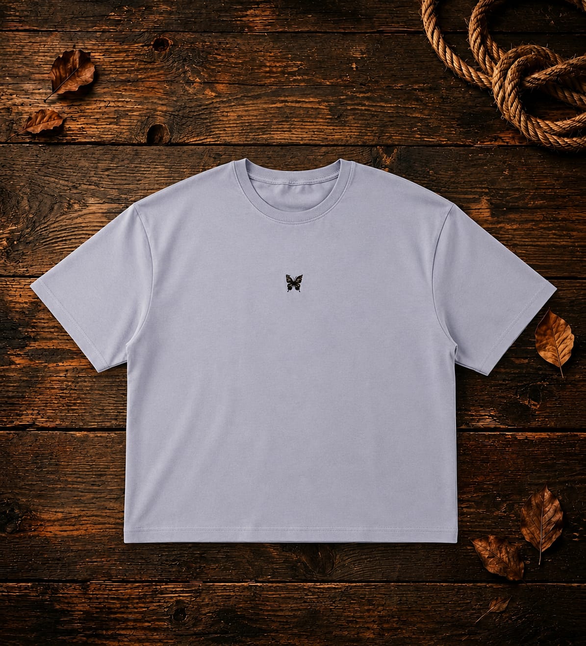 Farfalla Effect Boxy Fit Tee - White