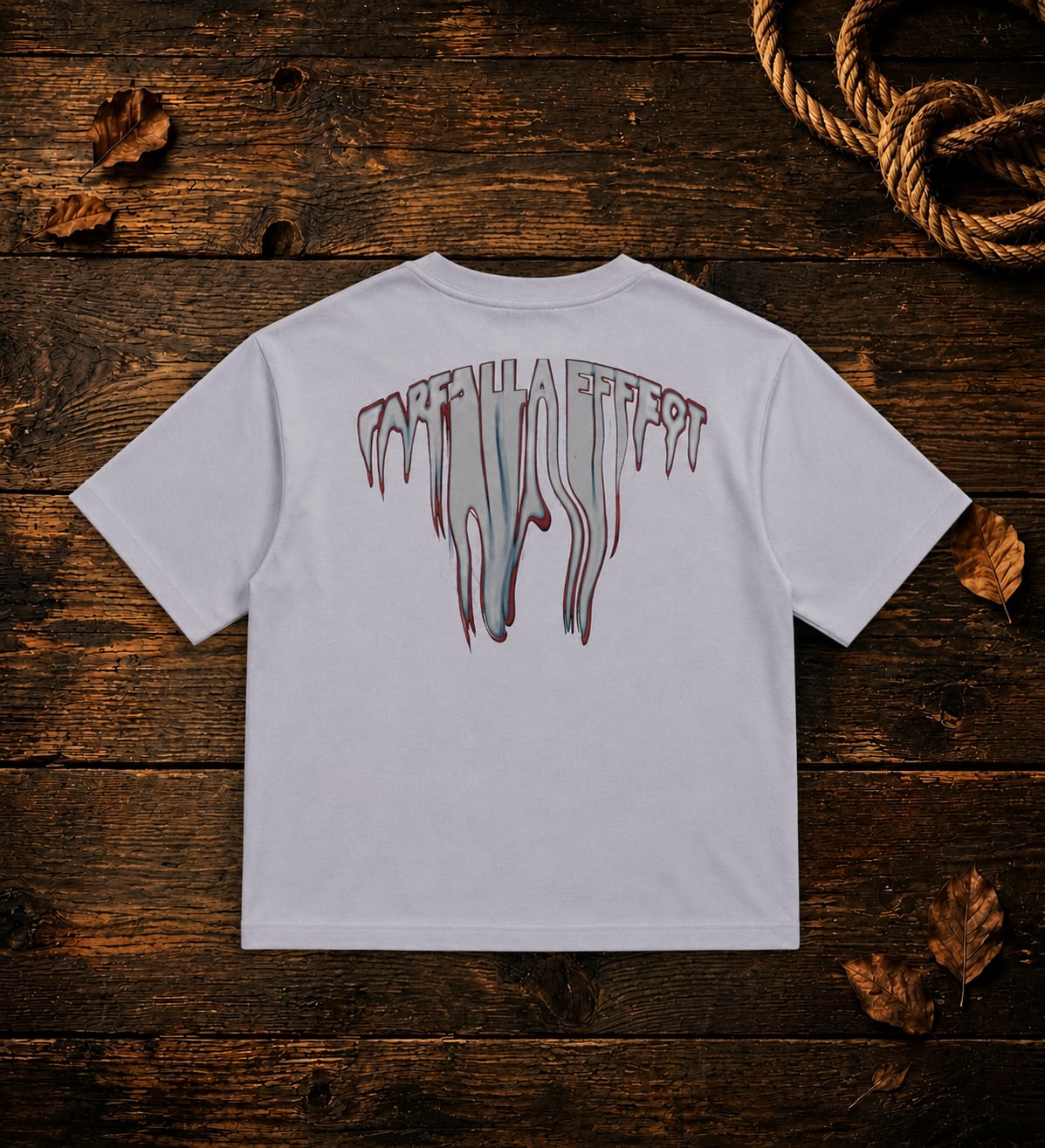 Farfalla Effect Boxy Fit Tee - White