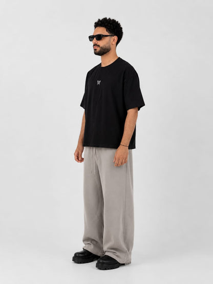 Farfalla Effect Boxy Fit Tee - Black