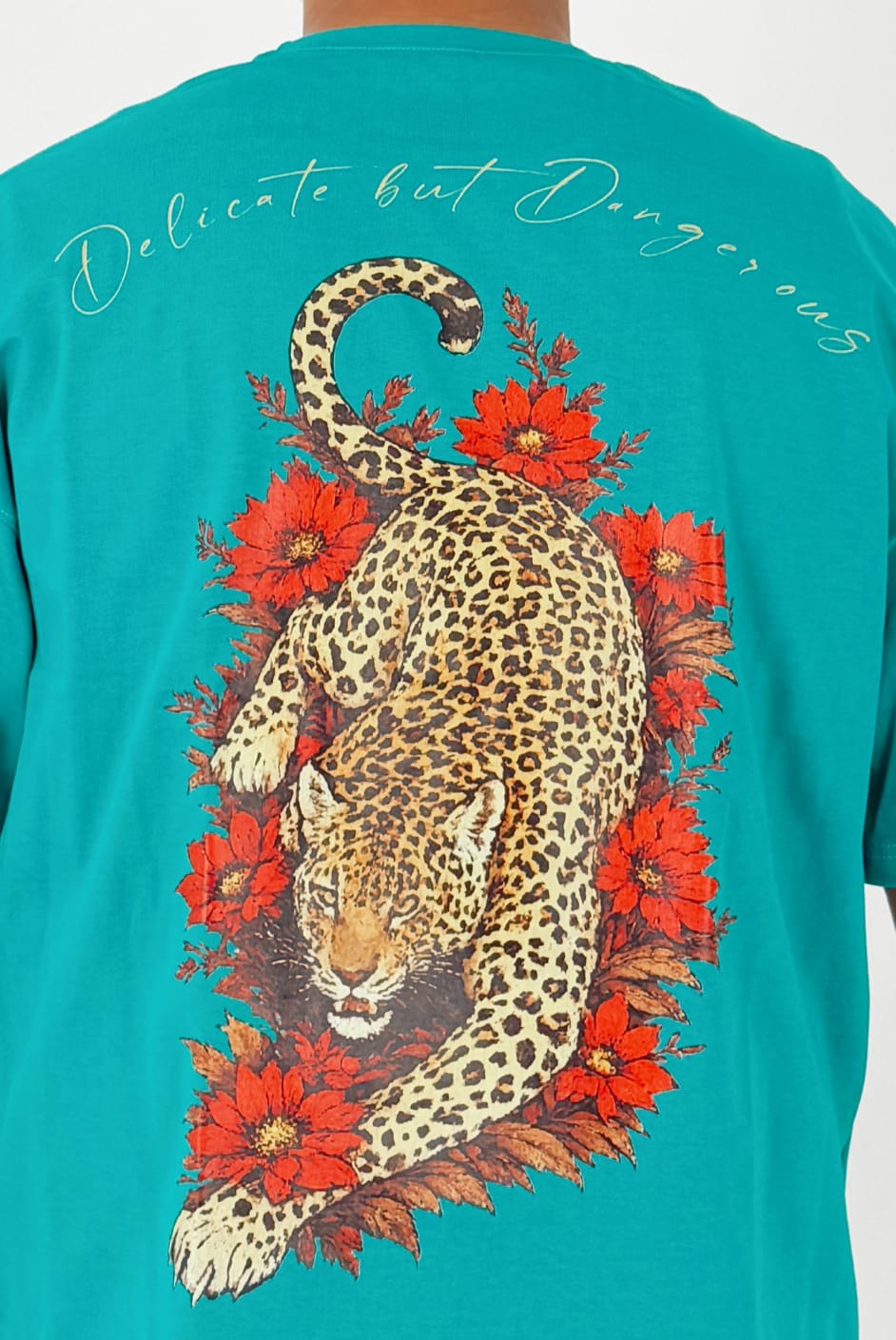 Wild Bloom Boxy Fit Tee - Teal