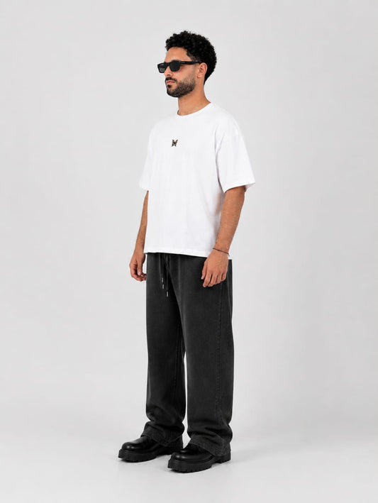 Farfalla Effect Boxy Fit Tee - White