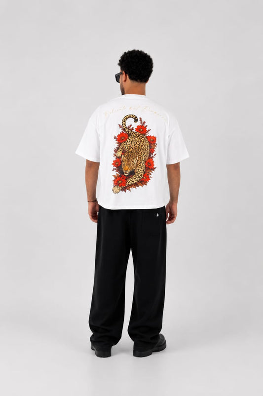 Wild Bloom Boxy Fit Tee - White