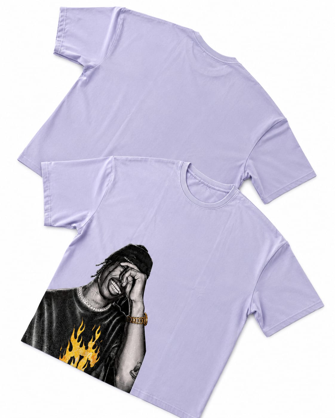 La Flame Boxy Fit Tee - White