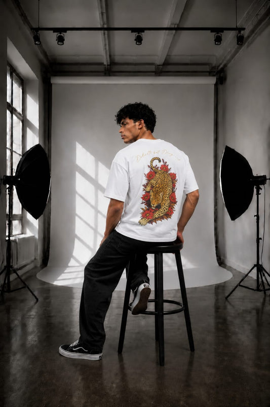 Wild Bloom Boxy Fit Tee - White